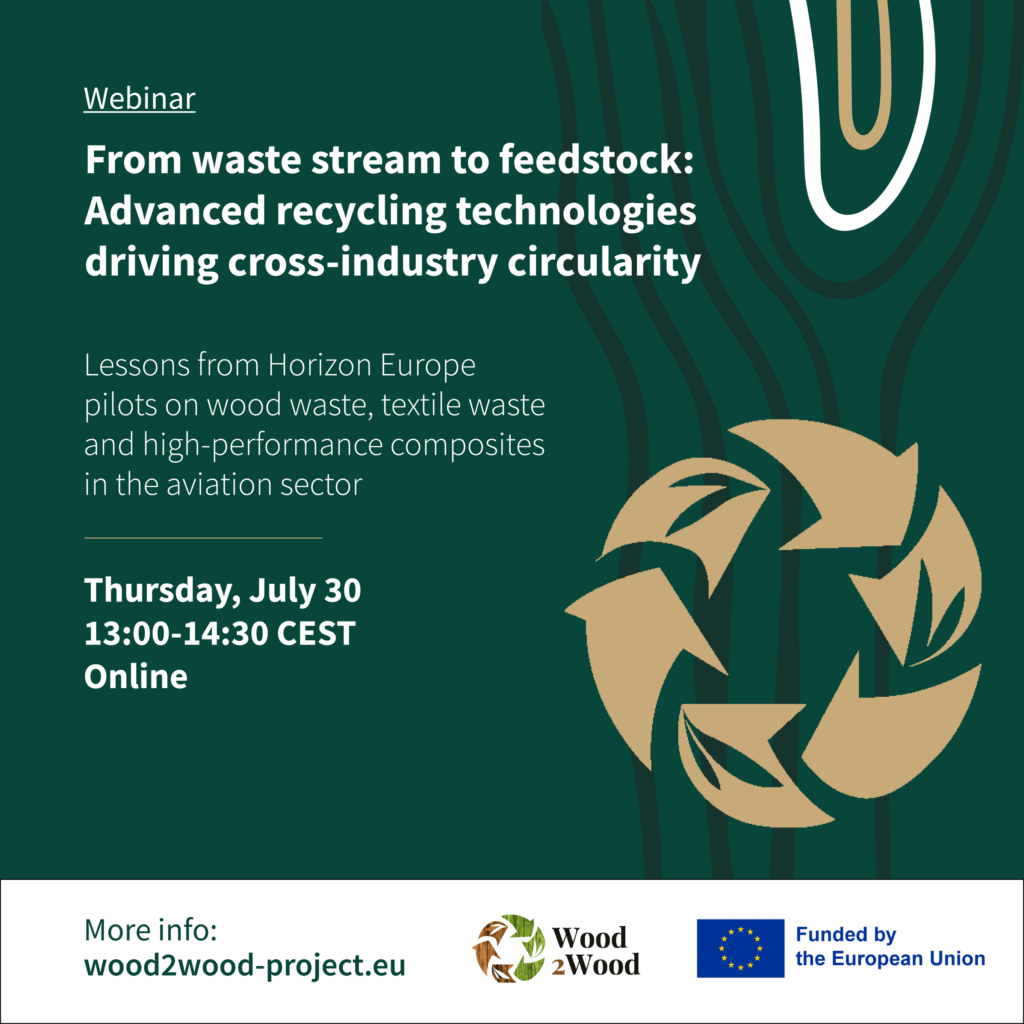 Wood2Wood Project Webinar on Advanced Recycling Technologies
